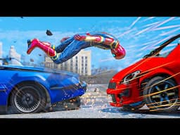 GTA 5 SPIDERMAN Car Crash Compilation (No Seatbelt Car Crash) Spiderman Gameplay #5