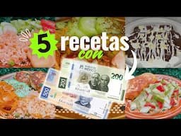 MENÚ SEMANAL CON $700 PESOS |5 RECETAS/FABI ZEA