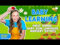 First Words for Babies - Baby Sign Language,  Body Parts & Nursery Rhymes | Baby Learning Videos