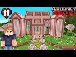 I Built a Cherrywood Mansion in Hardcore Minecraft 1.20!