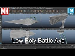 Let's model a Low Poly 3D Battle Axe in Maya ( Subscriber request )