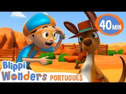 Blippi Encontra um Canguru! | Blippi Brasil | Desenhos Animados Educativos