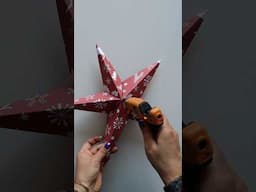 3D Christmas Paper Star ⭐️ #christmasdecorations #paperstar #diycrafts