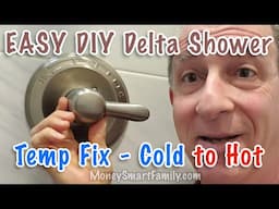 Delta Shower Valve Temperature Adjustment | Increase Cold Water to Hot Water | Easy 5 Minute DIY