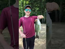 Camden catches a nice bass