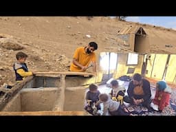 Completing the roof of the nomadic house: and completing the roof of the dogs and chickens