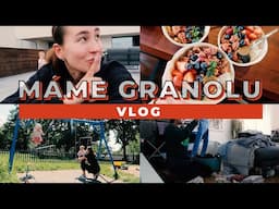 VLOG | Máme granolu! První MG akce, cvičení a terasa.