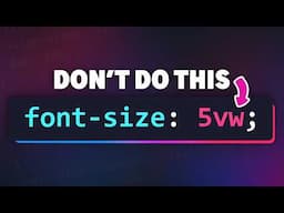 Please, don’t use viewport units for font sizes