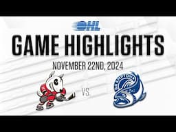 OHL Highlights: Niagara IceDogs @ Brampton Steelheads Nov. 22, 2024