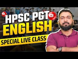 HPSC PGT English Live Quiz ! Question Answer Practice Session ! Exam Time Capsule Content !