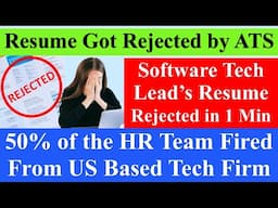 TCS, Infosys, Accenture Resume Not Getting Selected? ATS Rejecting Candidate? HR Fired #tcs #infosys