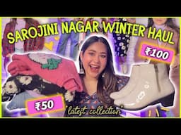 SAROJINI NAGAR TRY ON HAUL 😍 Sweaters & Coats at ₹50 *best boots* | Latest Winter Collection