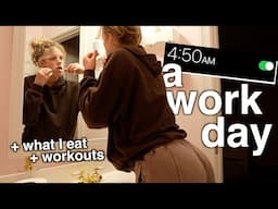 a 5:00am weekday vlog | ~morning routine, workouts, what I eat, how I work~