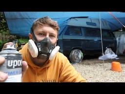 Attempting A DIY Paint Job BUDGET VAN BUILD VW T25 (Part 1)