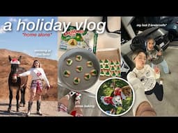 a holiday day in my life *living alone* 🎄 | feeding the donkeys, movies night, xmas nails