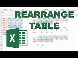 How to rearrange tables in excel