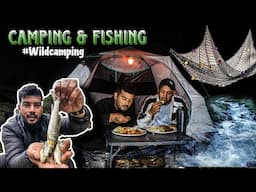 Overnight Camping & Fishing In A Beautiful Scenic Location, Catch & Cook In Village forest #vlog