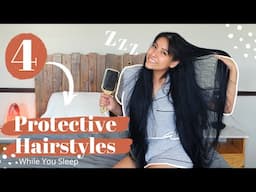 How To Sleep With LONG HAIR // VERY EASY Minimal Protective Sleep Hairstyles // Indigenous Hair 2021