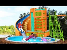 Three Stories Mud House Bamboo Water Slide Swimming Pool Construction Hindi Kahaniya Moral Stories