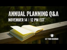 Bullet Journal Annual Planning Q&A