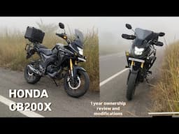 Fully modified Honda CB200x | 1 year ownership review | weekend ride to Kelshi Beach 🏖️