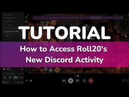 How to Access the Roll20 Activity on Discord