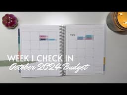 Week 1 Check In | October 2024 Budget | Inconsistent Income | College Student | 25 Year Old