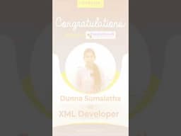 "🎉 #Congratulations to the #XMLDeveloper for *Placement at Datainfosoft | NareshIT!" #placement