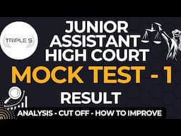 Junior Assistant High Court Test 1 Result : Cut Off - Safe Attempt - How to Improve @TripleSClasses