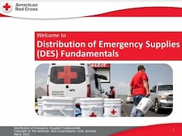 Distribution of Emergency Supplies Fundamentals