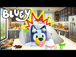 Bluey Messy Morning Routine and Costume Party with Ms Rachel | Grandad Muddy Mess