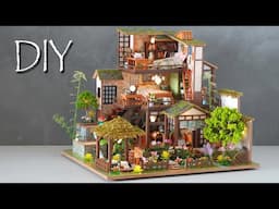 [4K] Bamboo Spring Courtyard || DIY Miniature Dollhouse Kit - Relaxing Satisfying Video