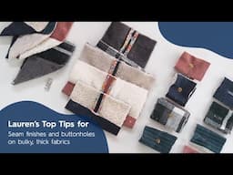 Seam finishes and fastenings on fur backed and knitted fabrics  - Laurens top hints and tips