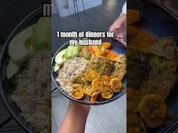 1 month of dinners for my husband