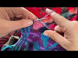 The Knitting man knits Vlog #9 Integrated rib neckline and armholes in Stranded colour work knitting