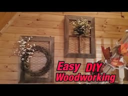 Easy Fall Woodworking Projects Window Frame, Chicken Wire Decor,