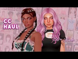 NEW CC Haul 🖤 150+ Items w/ Links  | Sims 4 Maxis Mix Custom Content Haul