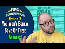 RPGaDay and Some GenCon Stuff on RPG Power Hour Ep. 7