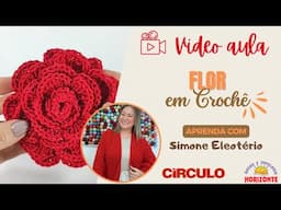 Aula Flor de Crochê com o Fio Amigurumi Brilho Natal por Simone Eleoterio