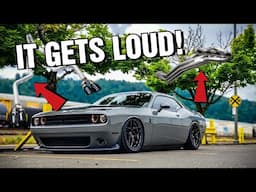 AWETuning Track Exhaust, Kooks Longtube Headers & Catless Mids on DODGE CHALLENGER SCATPACK! INSANE!