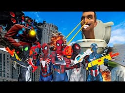 Superheroes vs Skibidi Toilet || 8 SPIDER-MAN Bros Story ( Funny Action Real Life ) - FLife vs