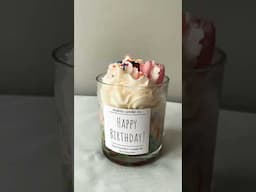 Happy Birthday candle from my tutorial! #soycandles #dessertcandle #diy #crafts #candles