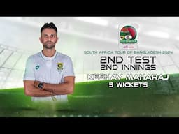 Maharaj's 5 Wickets Against Bangladesh | 2nd Test| 2nd Innings |South Africa tour of Bangladesh 2024