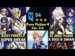 E0S1 Firefly Super Break & E1 Jing Yuan x Black Swan | Pure Fiction Floor 4 3 Stars | Honkai