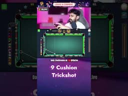 🔥 9 Cushions Shot 🔥 GamingWithK  #8ballpool #gamingwithk #trickshots #kissshots