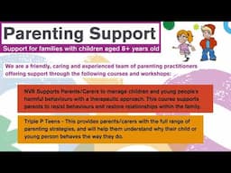 Parenting Support - Support for families with children aged 8+ years old