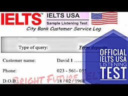 2021 OFFICIAL IELTS LISTENING CITY BANK CUSTOMER SERVICE LOG || BRIGHT FUTURE LISTENING ||