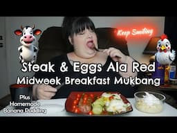 Steak & Eggs Ala Red Midweek Breakfast Mukbang