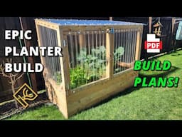 Epic Build! A Raised Planter Box With Polycarbonate Canopy | Woodworking