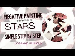 Simple & easy NEGATIVE PAINTING TECHNIQUES using star shapes